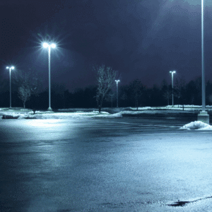 Commercial outdoor lighting installation in Englewood, CO
